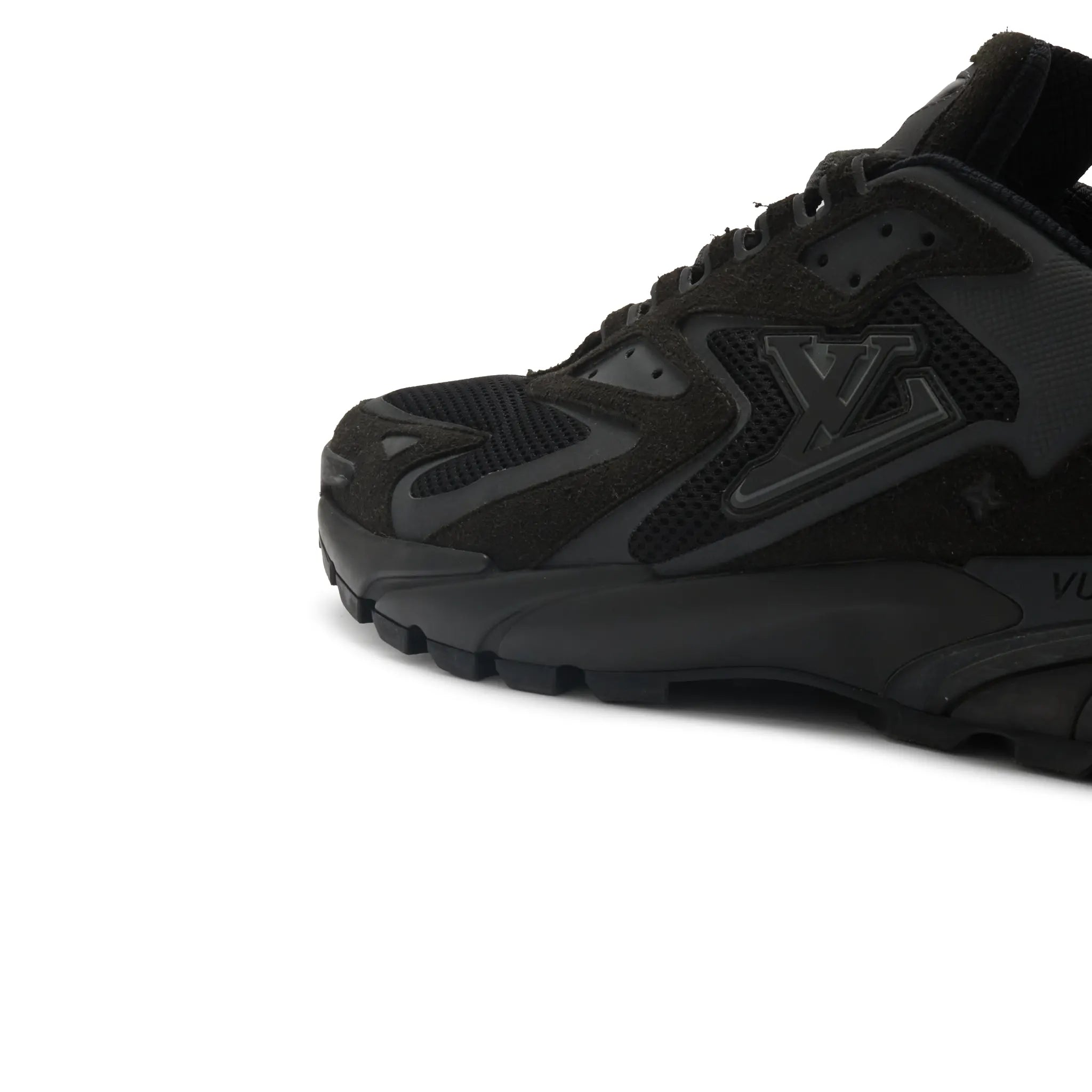 Detailed View of Preloved - Louis Vuitton LV Runner Tatic Black Grey Sneaker 1A9UNT